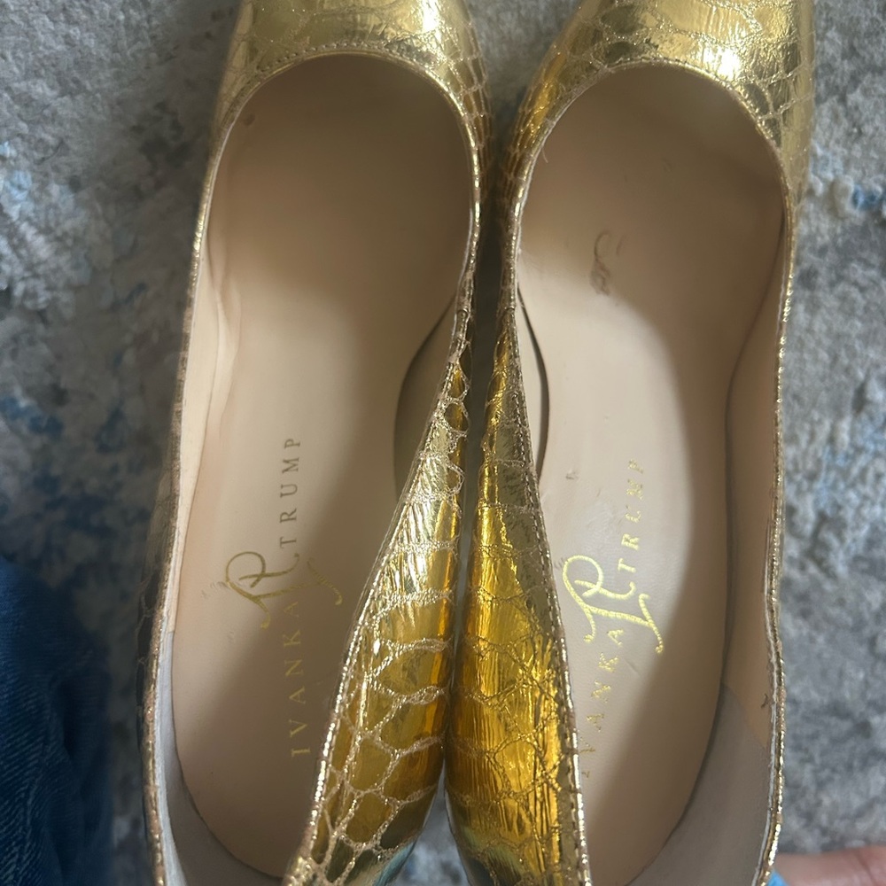 Ivanka Trump Gold Heels